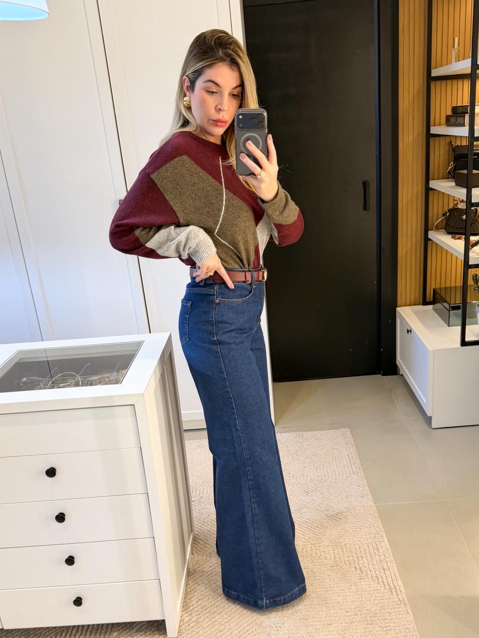 CALÇA PANTALONA JEANS  MARESSA