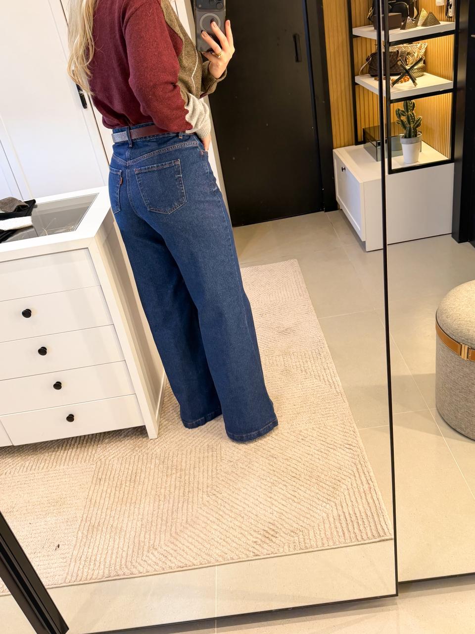 CALÇA PANTALONA JEANS  MARESSA