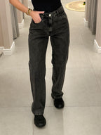 CALÇA WIDE LEG JEANS ESTONADA