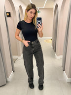 CALÇA WIDE LEG JEANS ESTONADA
