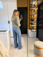 CALÇA WIDE LEG JEANS ISA