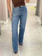 CALÇA WIDE LEG JEANS MELISSA