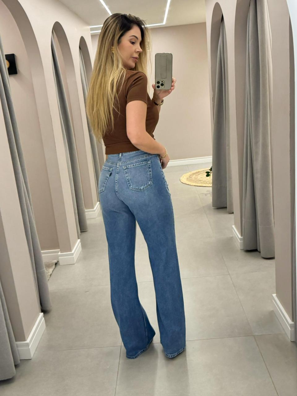 CALÇA WIDE LEG JEANS MELISSA