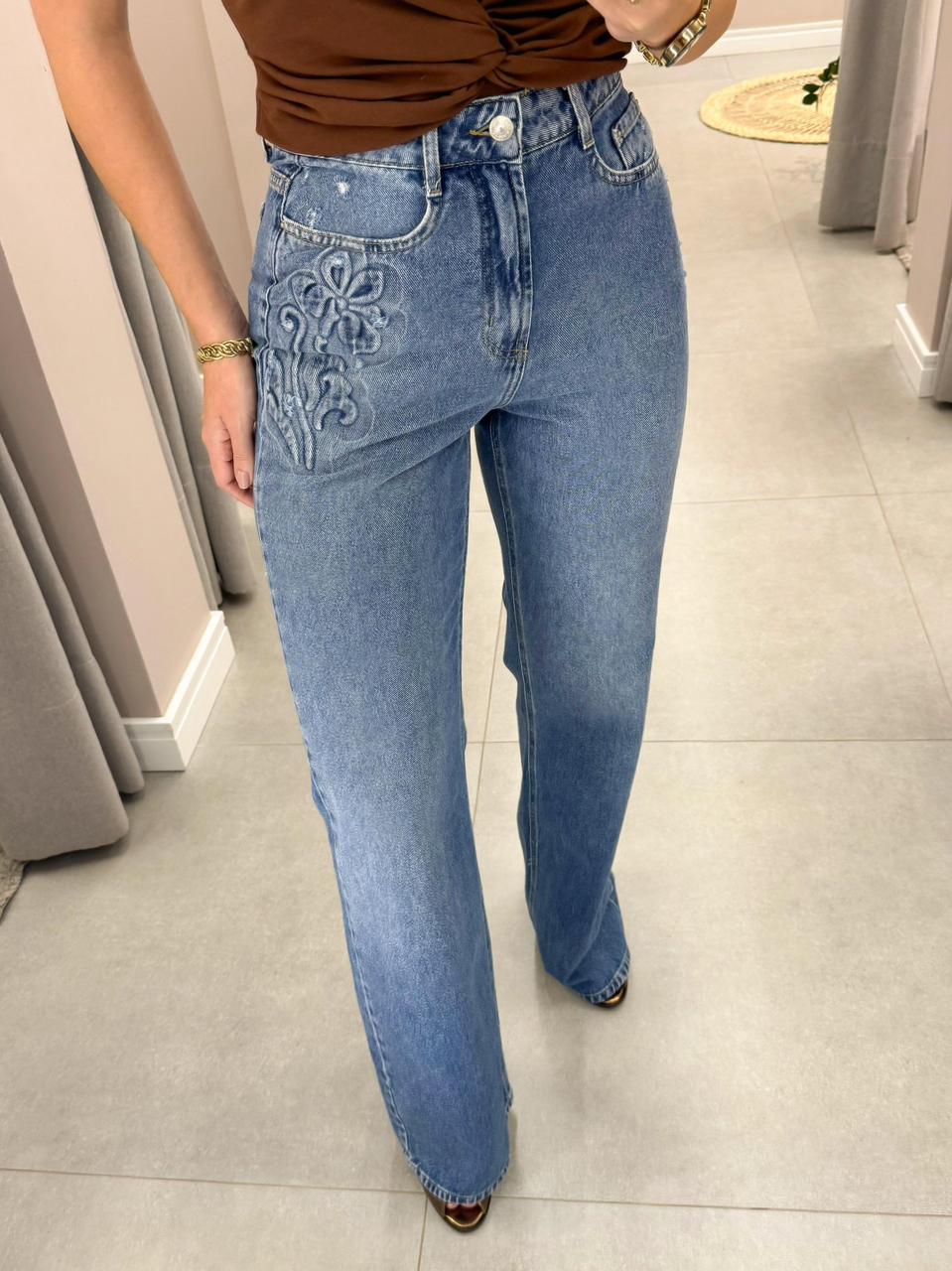 CALÇA WIDE LEG JEANS MELISSA