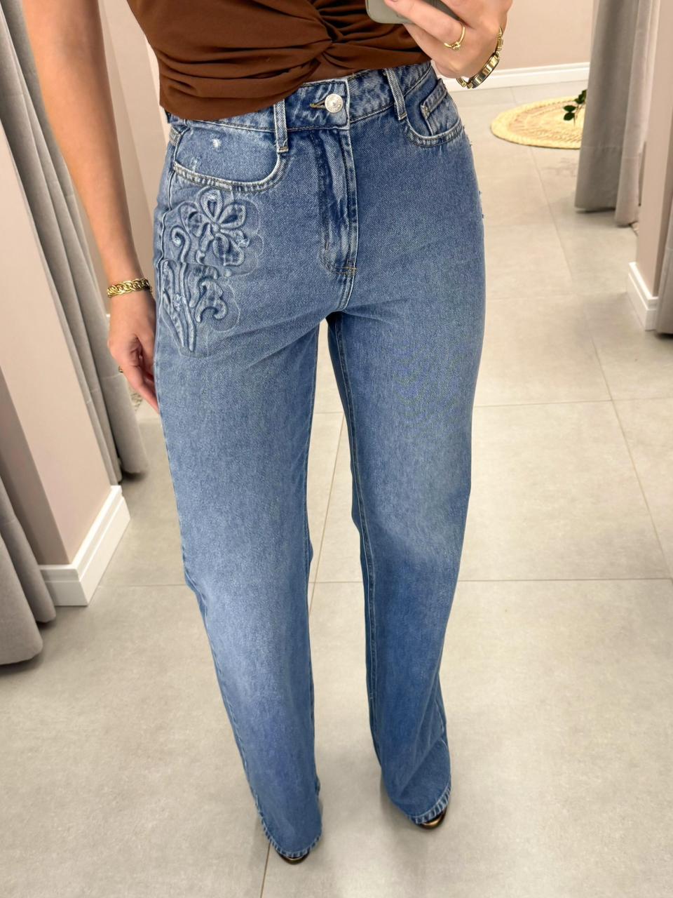 CALÇA WIDE LEG JEANS MELISSA
