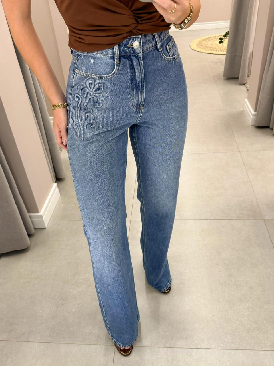 CALÇA WIDE LEG JEANS MELISSA