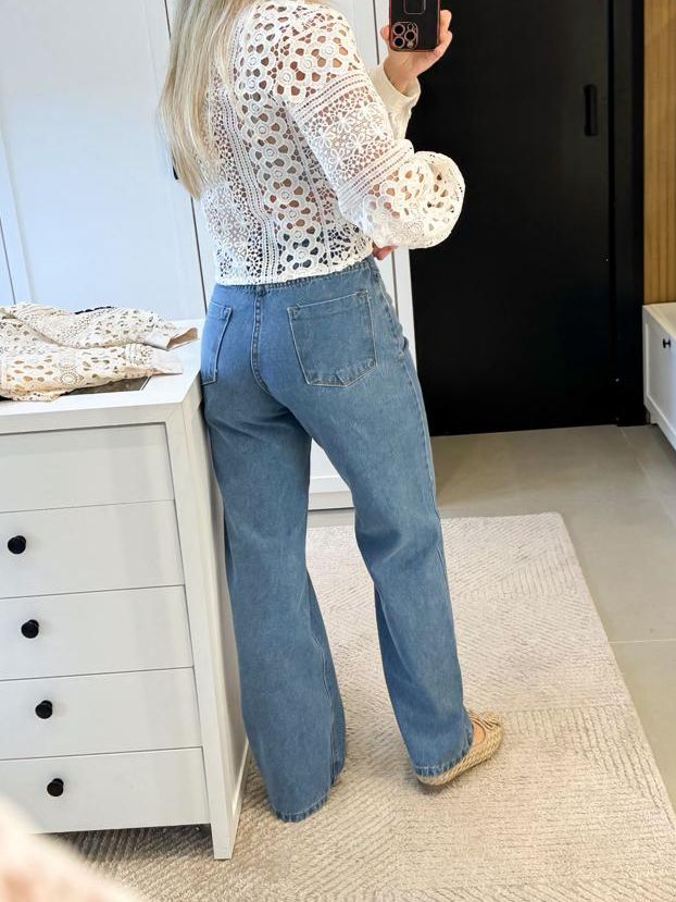 CALÇA WIDE LEG JEANS RENATA
