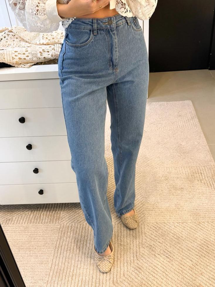 CALÇA WIDE LEG JEANS RENATA