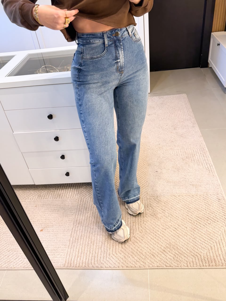 CALÇA WIDE LEG JEANS VIVIAN