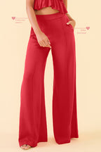 Calça pantalona em viscose