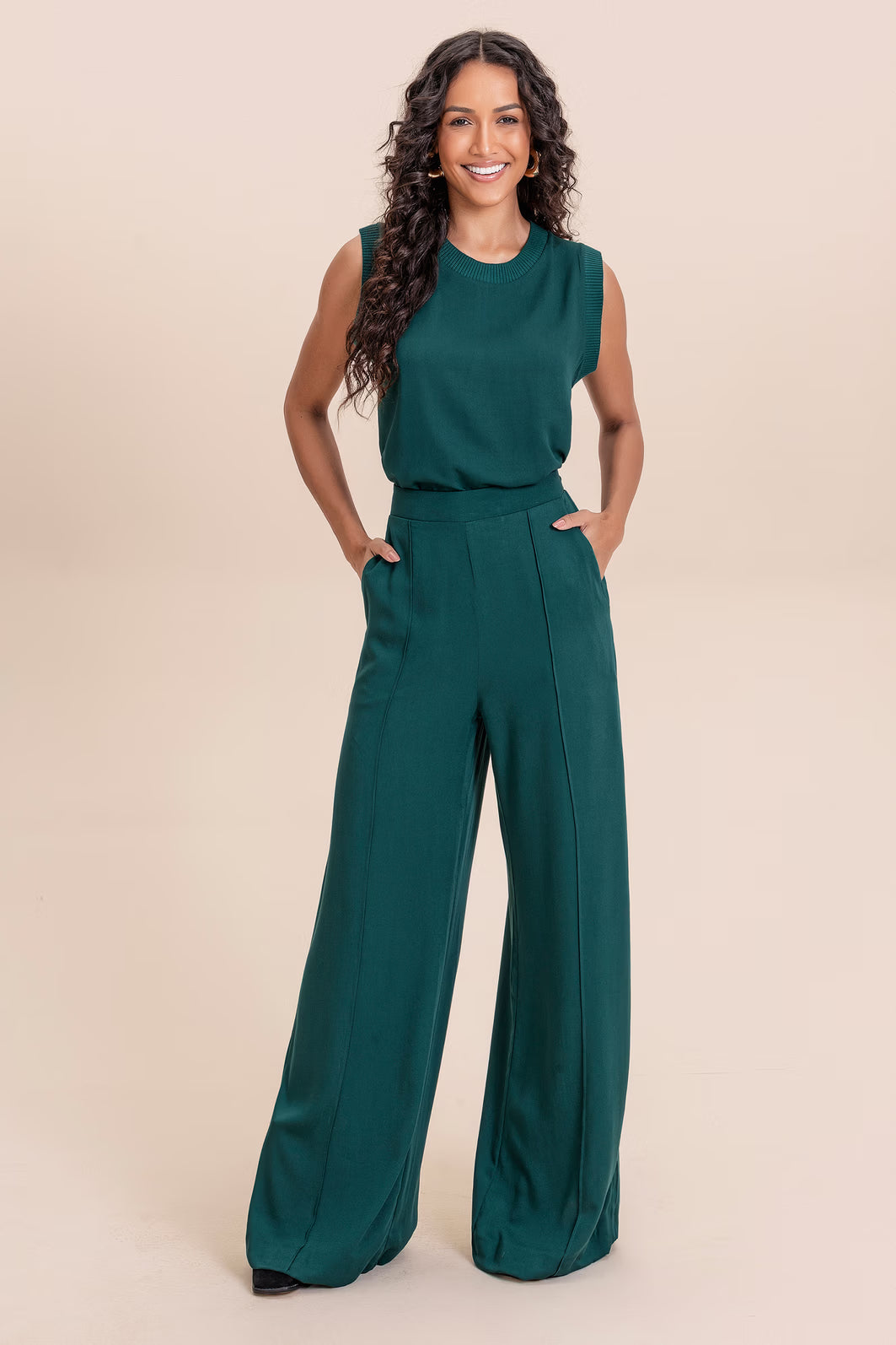 Calça pantalona viscose Angel Essentials