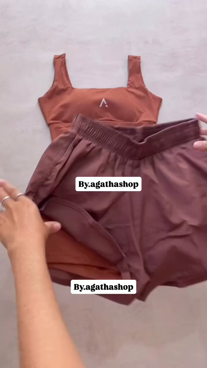 Conjunto Fitness Feminino – Top + Shorts