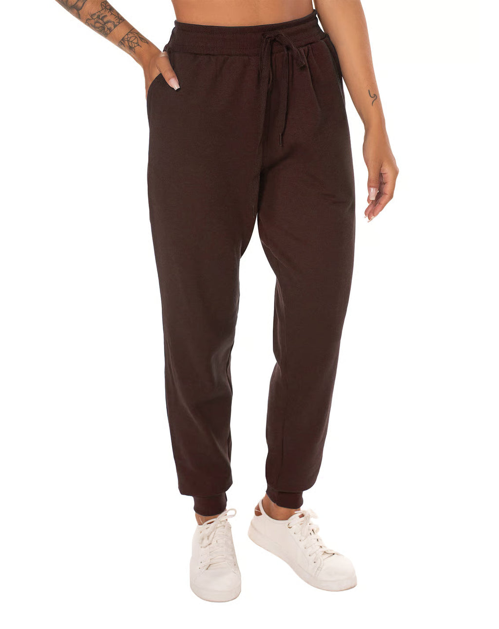 Calça Feminina de Moletom MarromRoupas básicas masculinas e femininas é na Mirante.