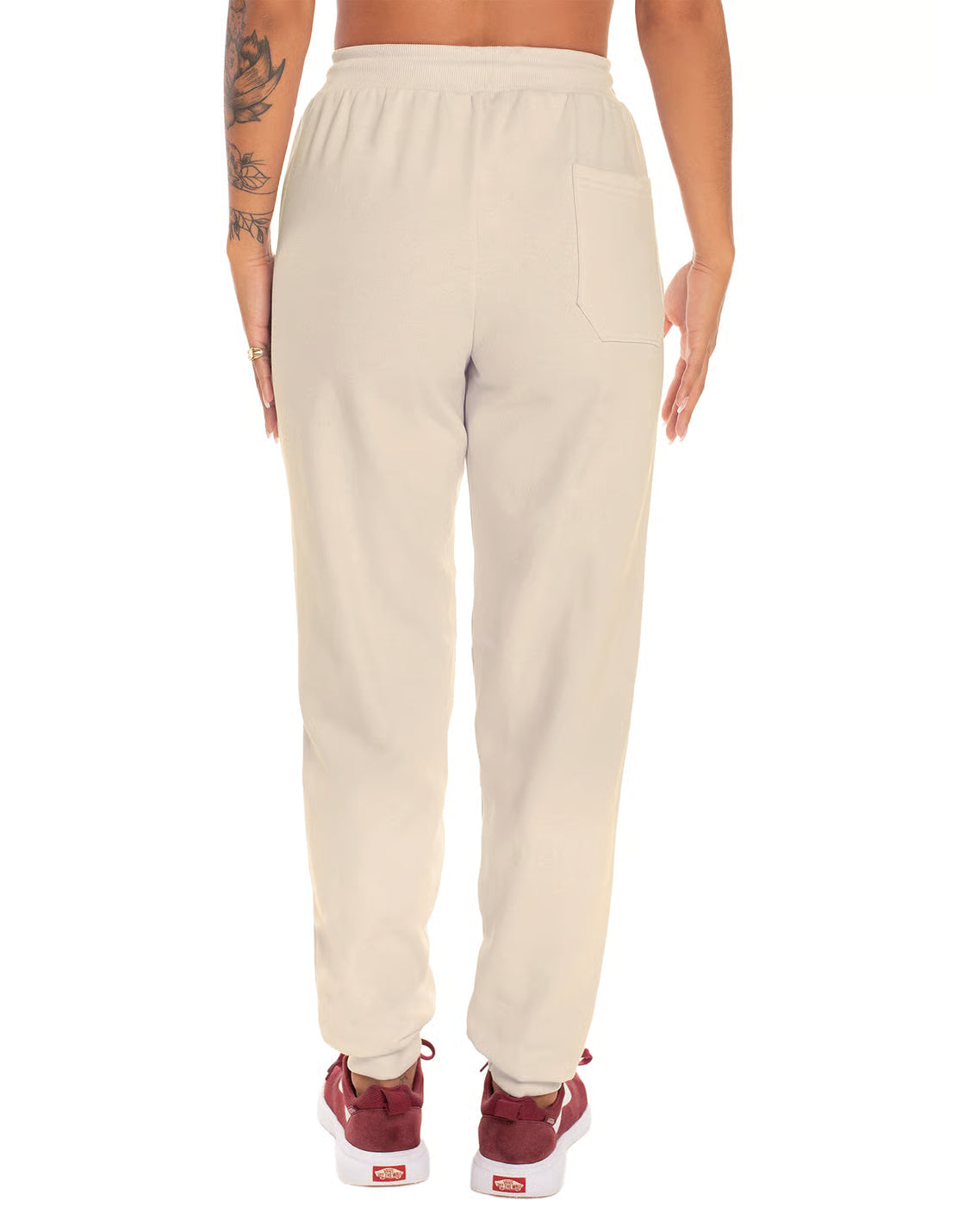 Calça Feminina de Moletom AreiaRoupas básicas masculinas e femininas é na Mirante.
