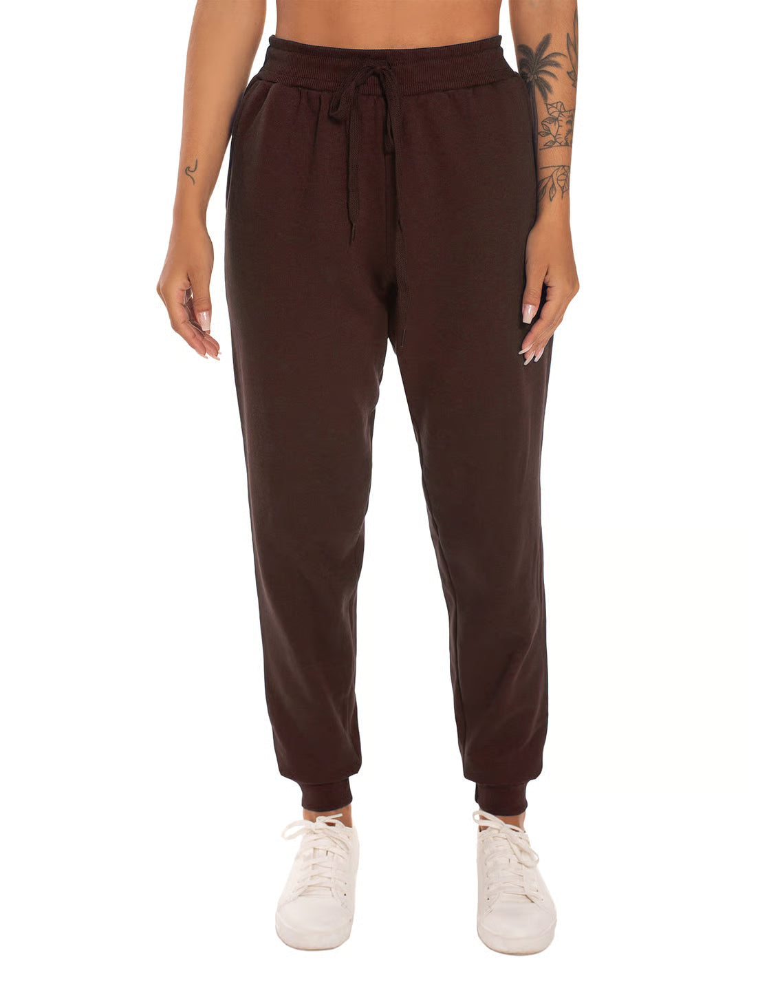 Calça Feminina de Moletom MarromRoupas básicas masculinas e femininas é na Mirante.