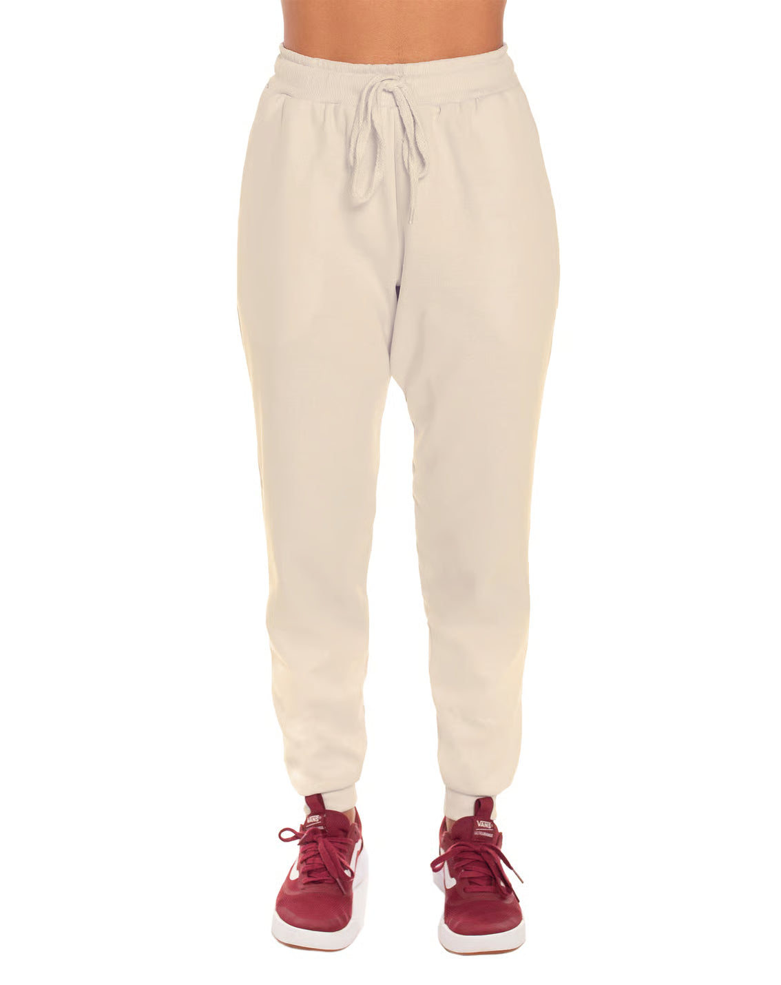 Calça Feminina de Moletom AreiaRoupas básicas masculinas e femininas é na Mirante.