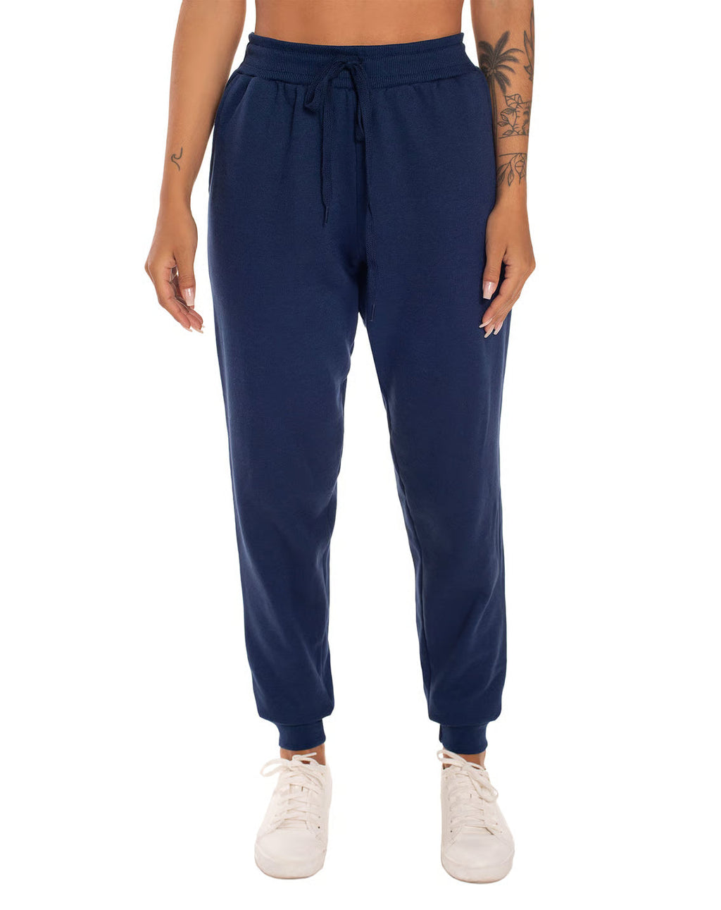 Calça Feminina de Moletom Azul Marinho Roupas básicas masculinas e femininas é na Mirante.